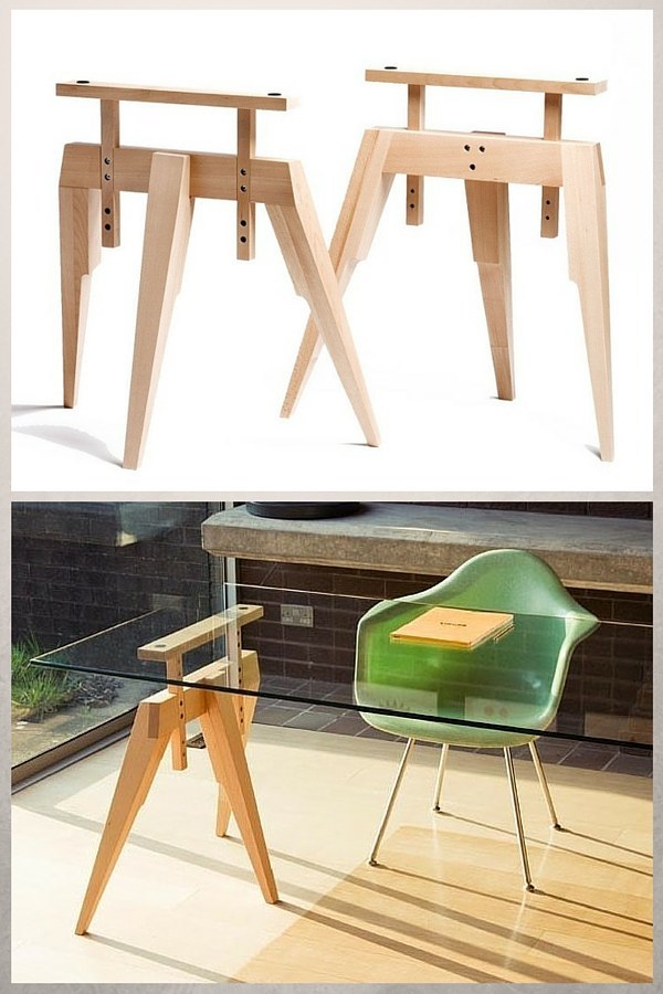 Petit treteaux bois table basse