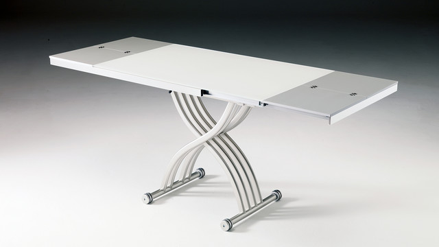 Table basse relevable sur verin