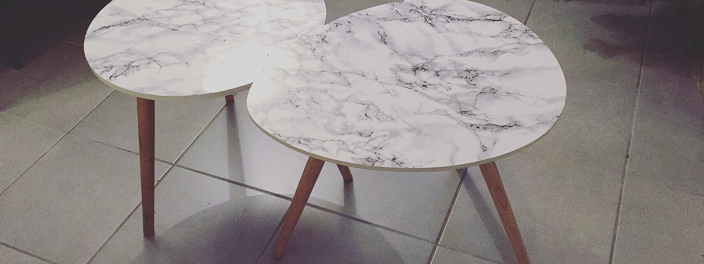 Diy table basse marbre