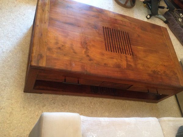 Table basse bois acajou