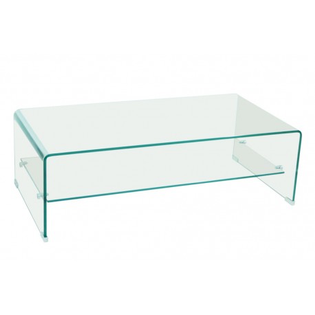 Table basse avec vitrine verre