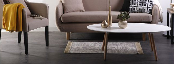 Table basse style scandinave gris