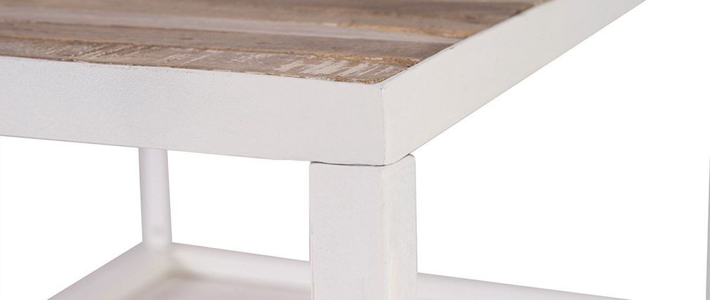 Table basse ovale verre et bois