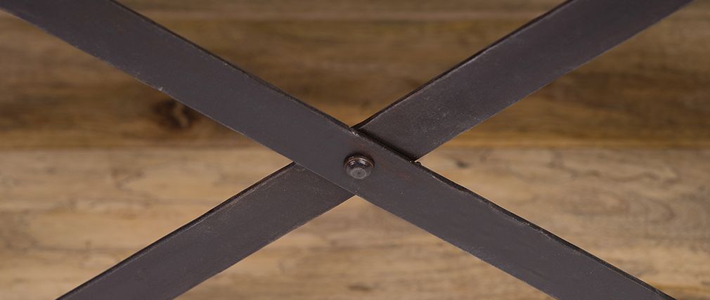 Table basse industrielle bois