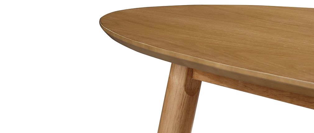 Table basse bois ovale design