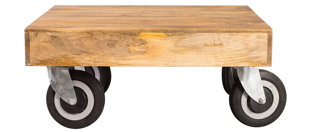 Table basse design à roulettes