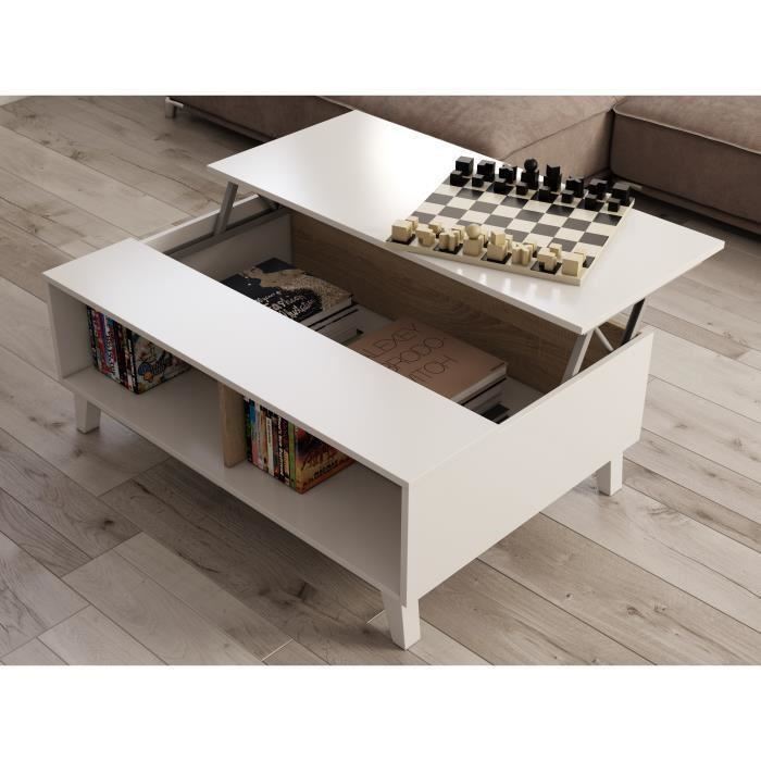 Table basse nordique relevable