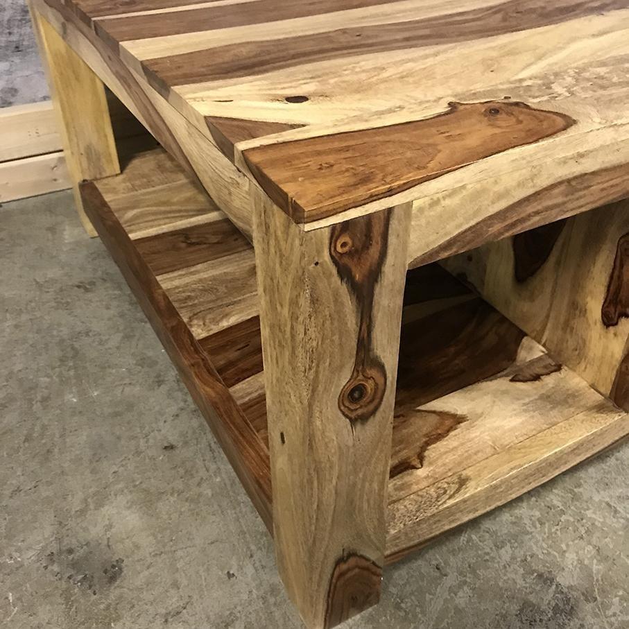 Table basse bois massif de sheesham