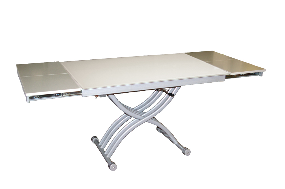Table basse verre relevable extensible